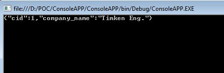 record from the table